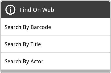 search field dialog