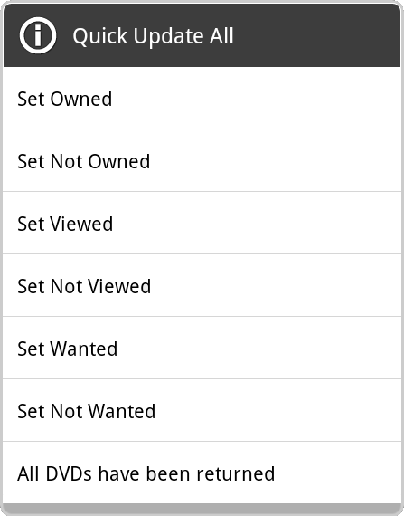 quick update dialog