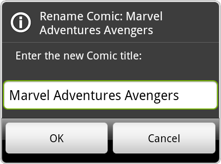 rename Comic dialog